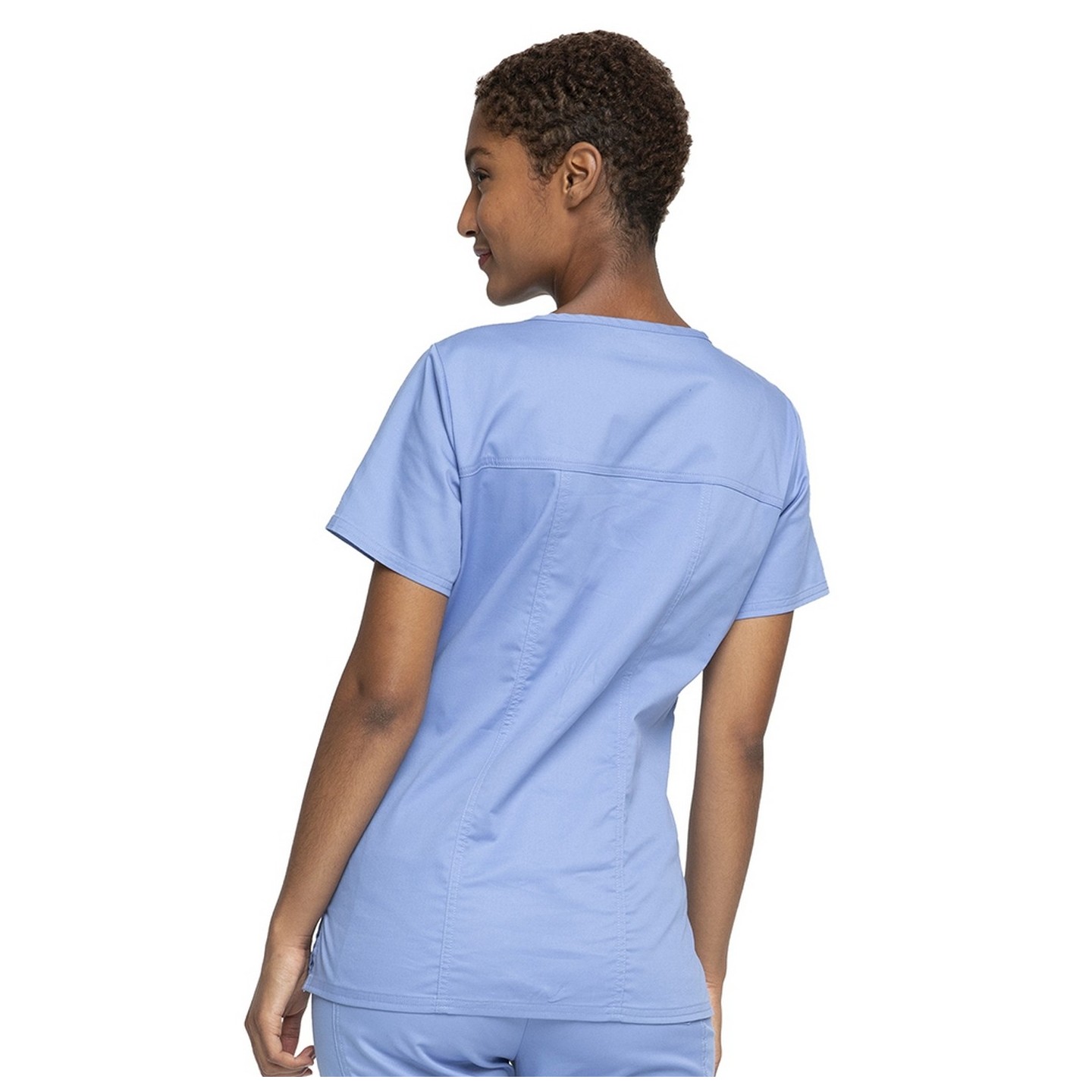 4727 Workwear Core Stretch Haut à Col en V avec Empiècement Arrière et 3 Poches par Cherokee