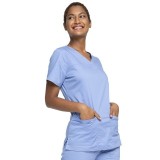 4727 Workwear Core Stretch Haut à Col en V avec Empiècement Arrière et 3 Poches par Cherokee