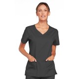 4727 Workwear Core Stretch 3 Pocket V-Neck Top with Back Yoke by Cherokee