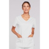 4727 Workwear Core Stretch 3 Pocket V-Neck Top with Back Yoke by Cherokee