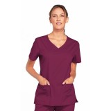 4727 Workwear Core Stretch 3 Pocket V-Neck Top with Back Yoke by Cherokee