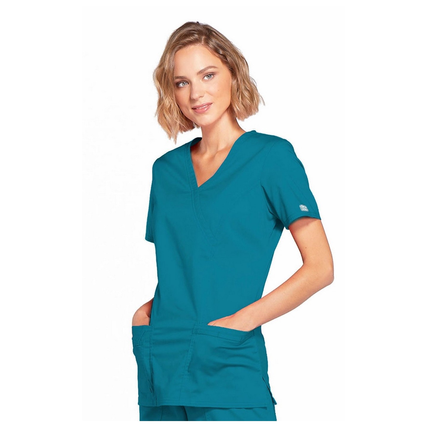 4728 Workwear Core Stretch Haut Cache-Coeur avec 3 Poches par Cherokee