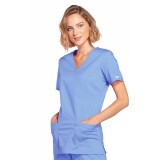4728 Workwear Core Stretch Mock Wrap Top with 3 Pockets by Cherokee