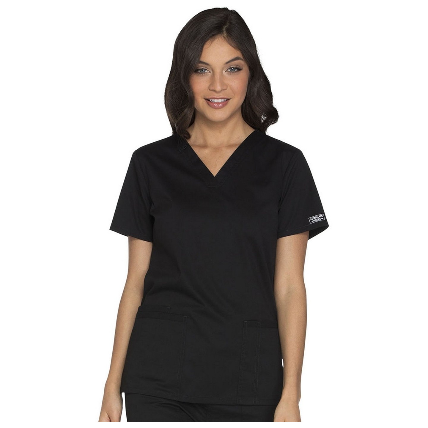 WW630 Workwear Core Stretch Haut avec 3 Poches à Col en V par Cherokee