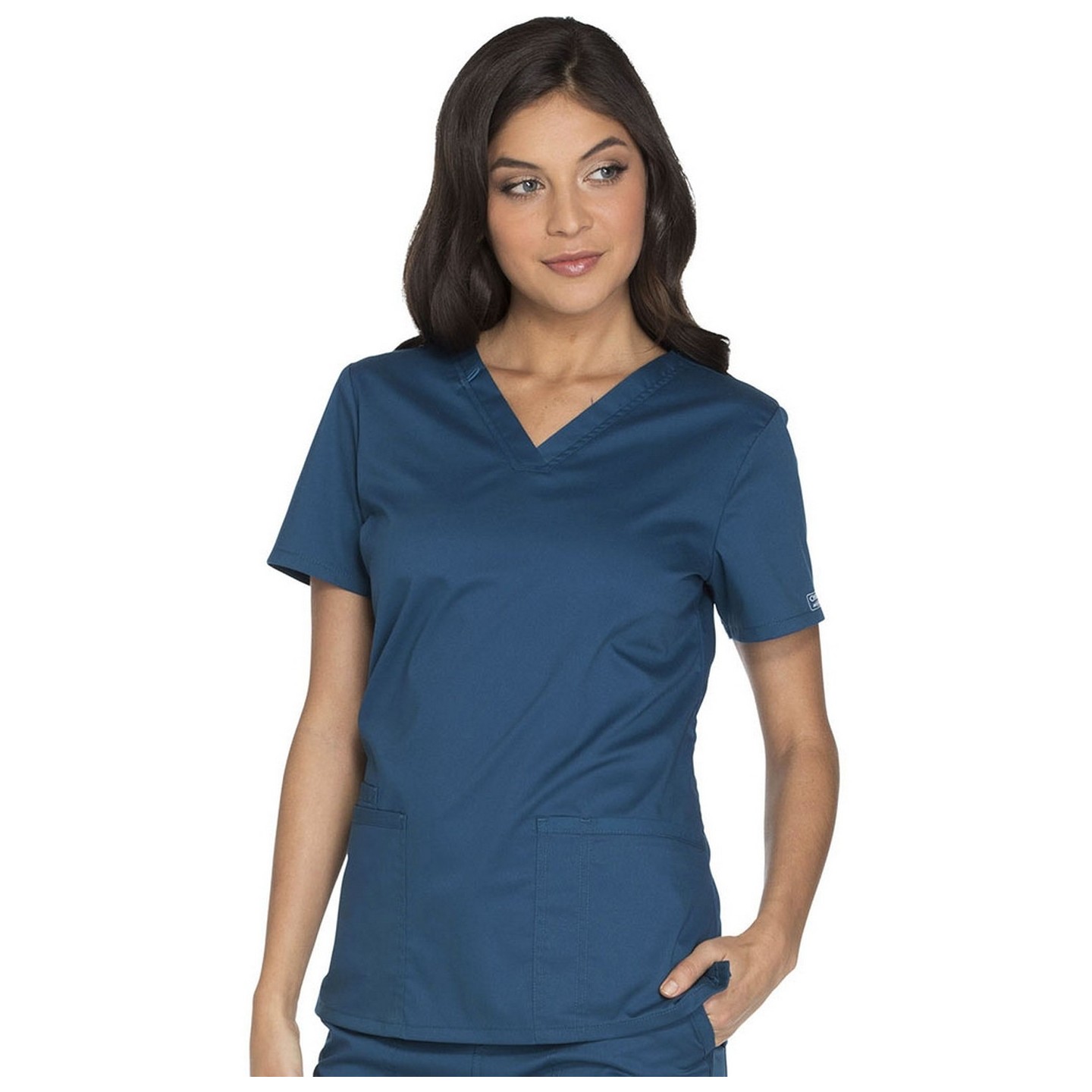 WW630 Workwear Core Stretch Haut avec 3 Poches à Col en V par Cherokee