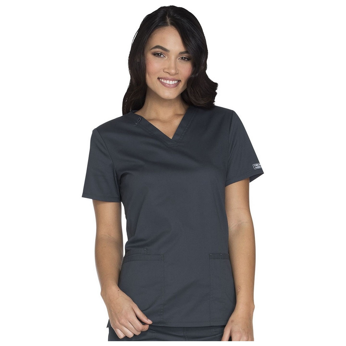 WW630 Workwear Core Stretch 3 Pocket V-Neck Top by Cherokee