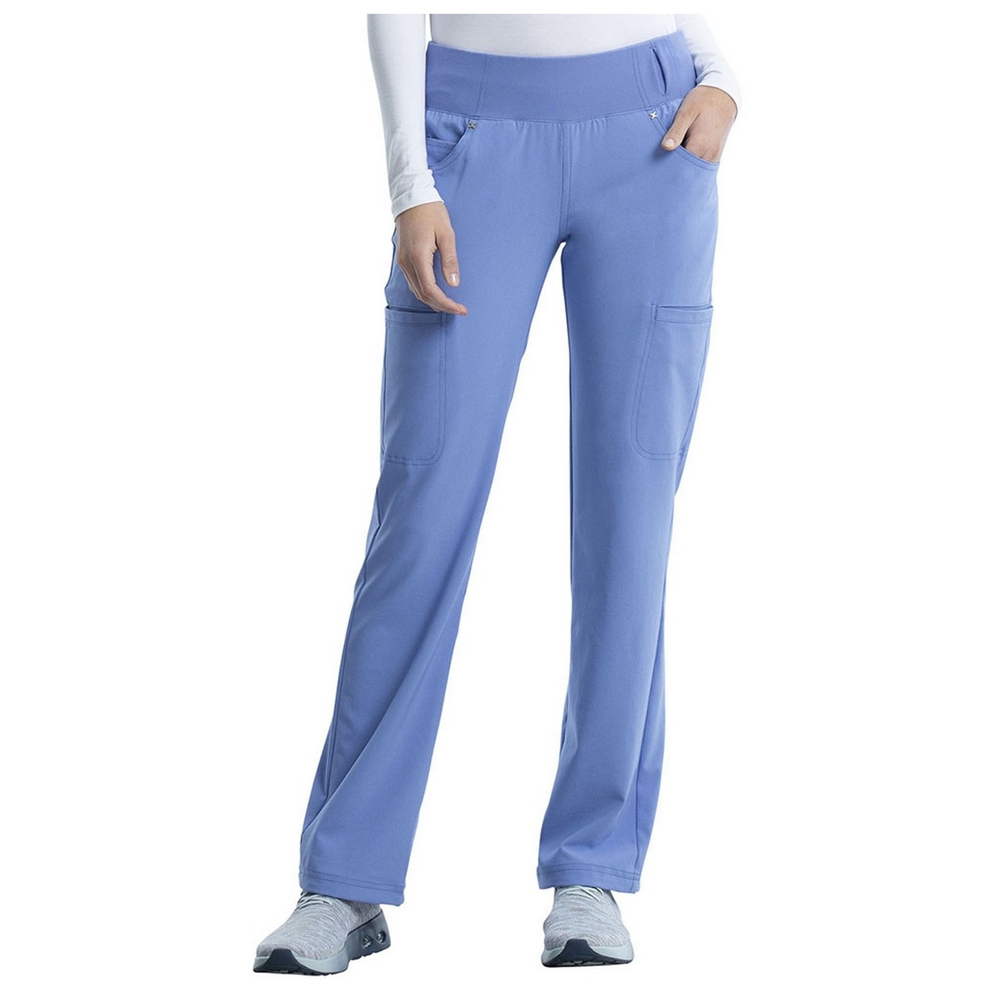 CK002 iFlex Pantalon à Jambe Droite avec 6 Poches par Cherokee 