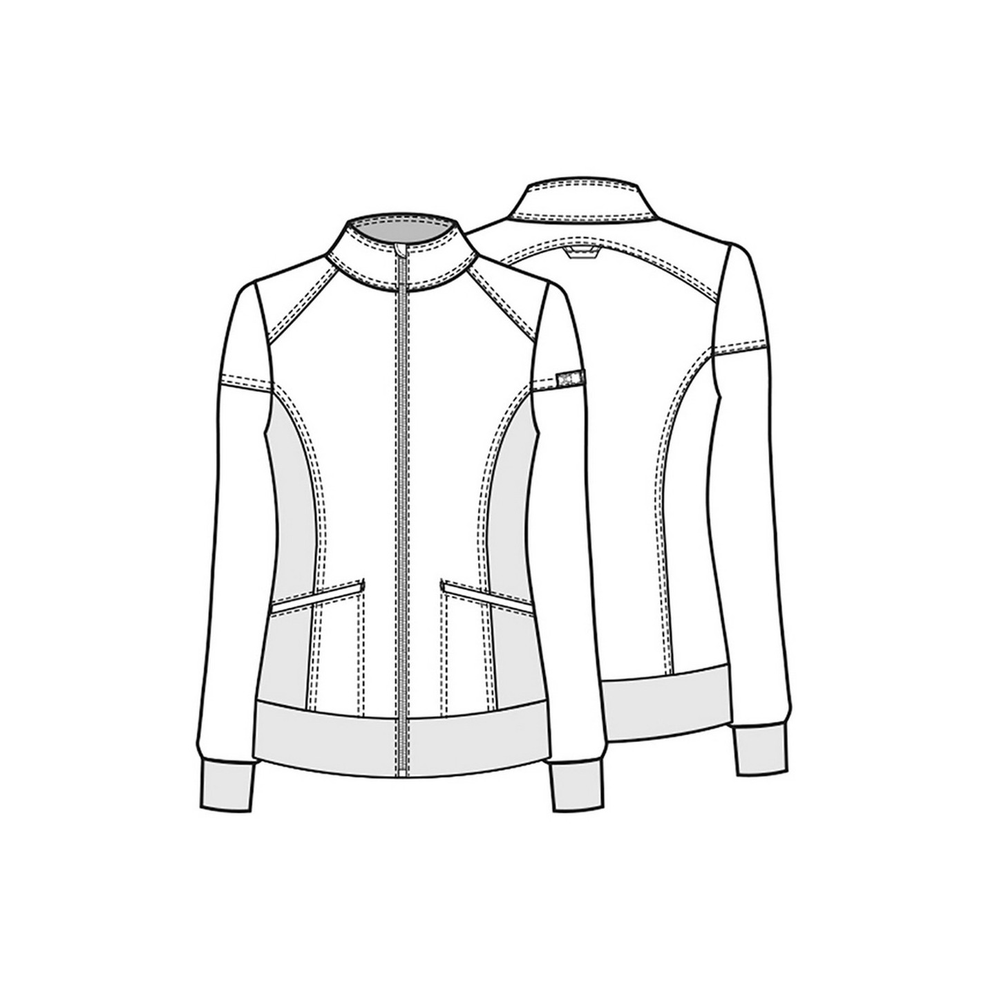 CK303 iFlex Veste à Fermature Glissière et Panneaux Extensibles par Cherokee