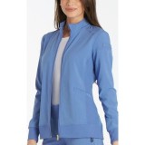CK303 iFlex Zip Front Jacket with Knit Panels by Cherokee