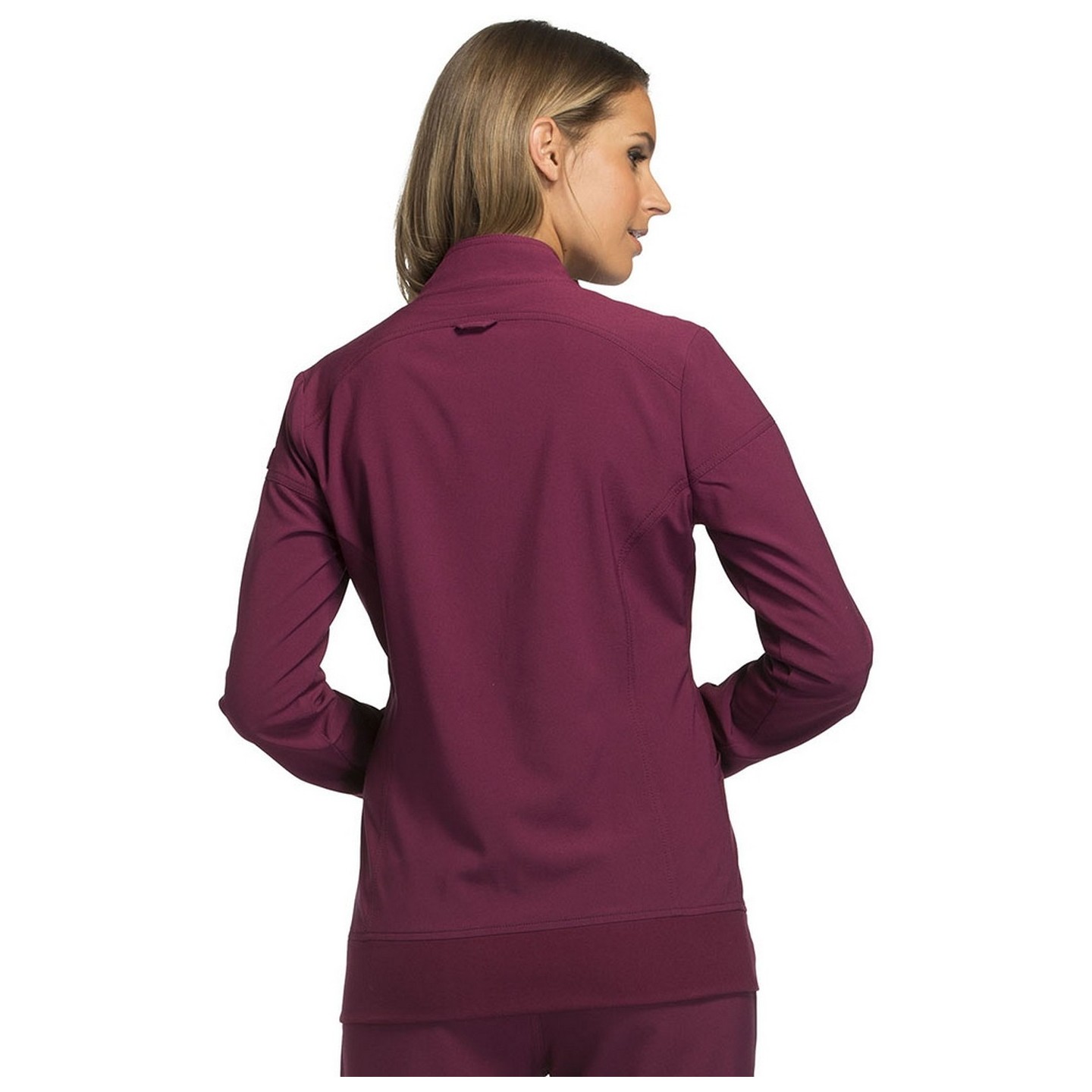 CK303 iFlex Zip Front Jacket with Knit Panels by Cherokee