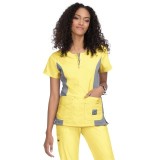 *VENTE FINALE XS 317 Koi Lite ™ Scrubs Serenity Double Zipper Top