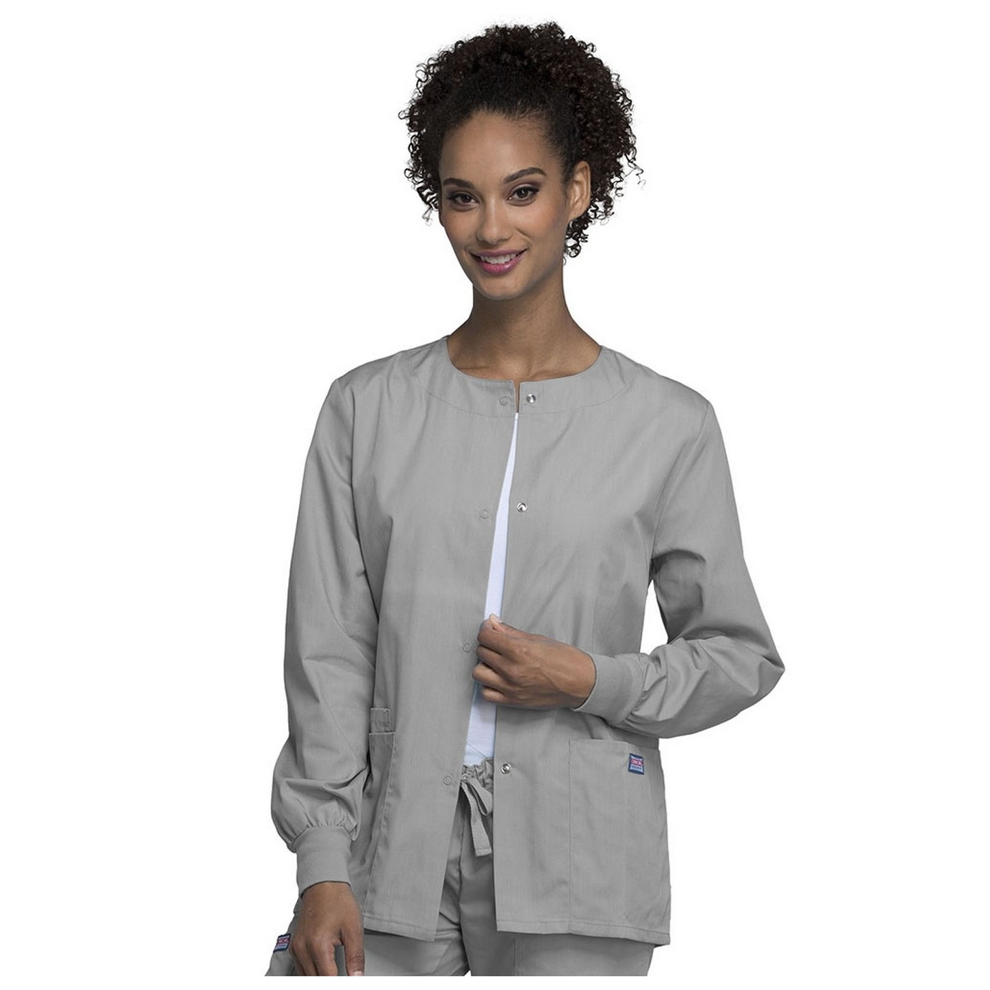 4350 Workwear Originals Snap Front Warm Up Jacket by Cherokee