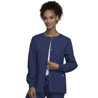 4350 Workwear Originals Snap Front Warm Up Jacket by Cherokee