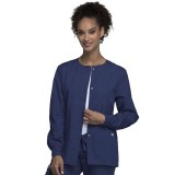 4350 Workwear Originals Snap Front Warm Up Jacket by Cherokee