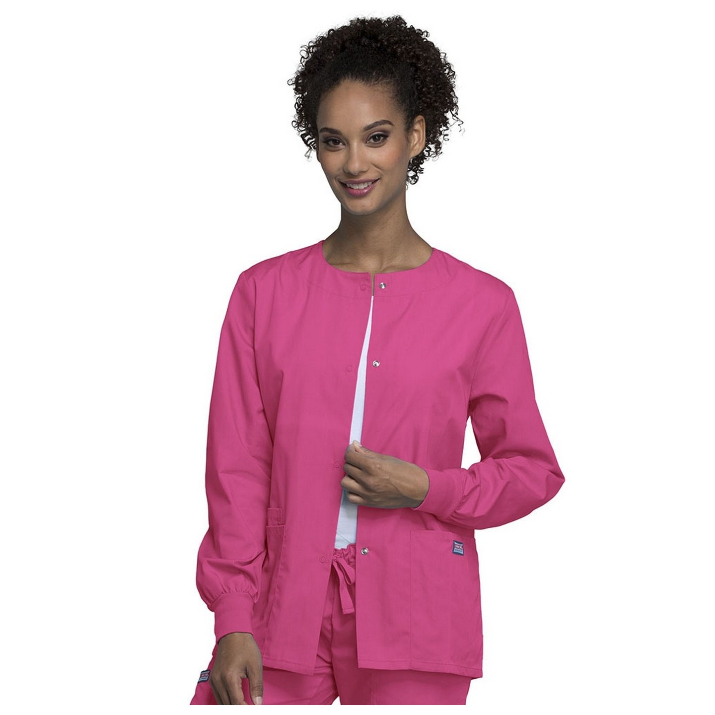 4350 Workwear Originals Snap Front Warm Up Jacket by Cherokee