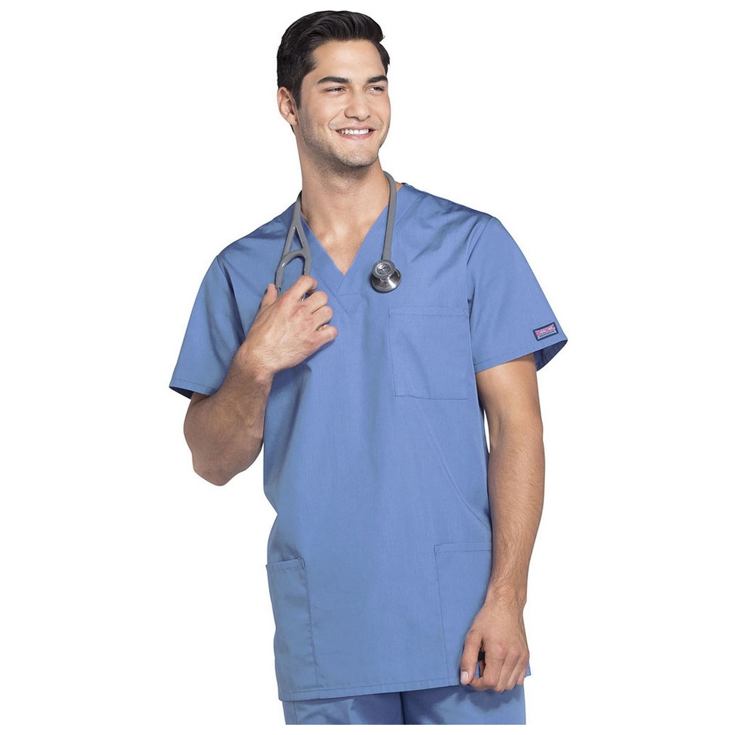 4876 Workwear Originals Haut à Col en V Unisexe avec 3 Poches par Cherokee