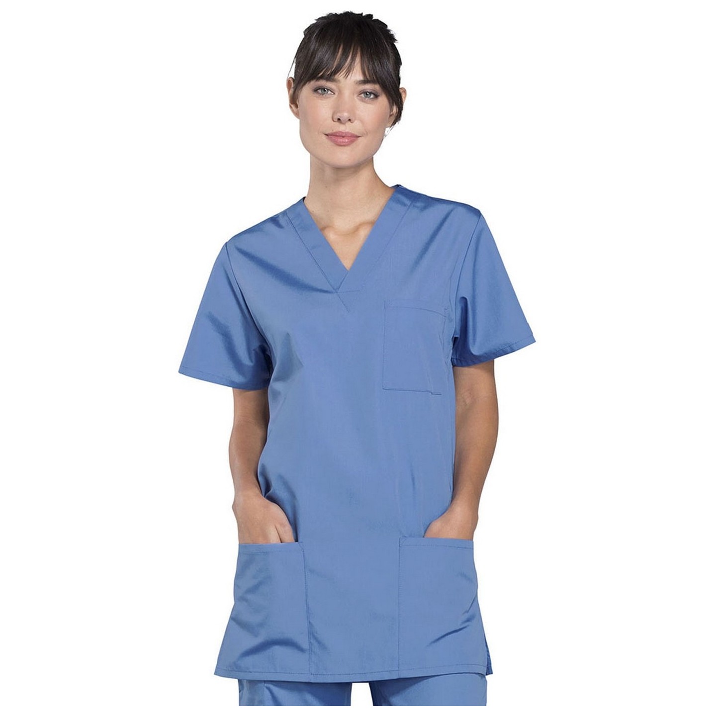 4876 Workwear Originals Haut à Col en V Unisexe avec 3 Poches par Cherokee