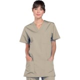 4876 Workwear Originals Haut à Col en V Unisexe avec 3 Poches par Cherokee