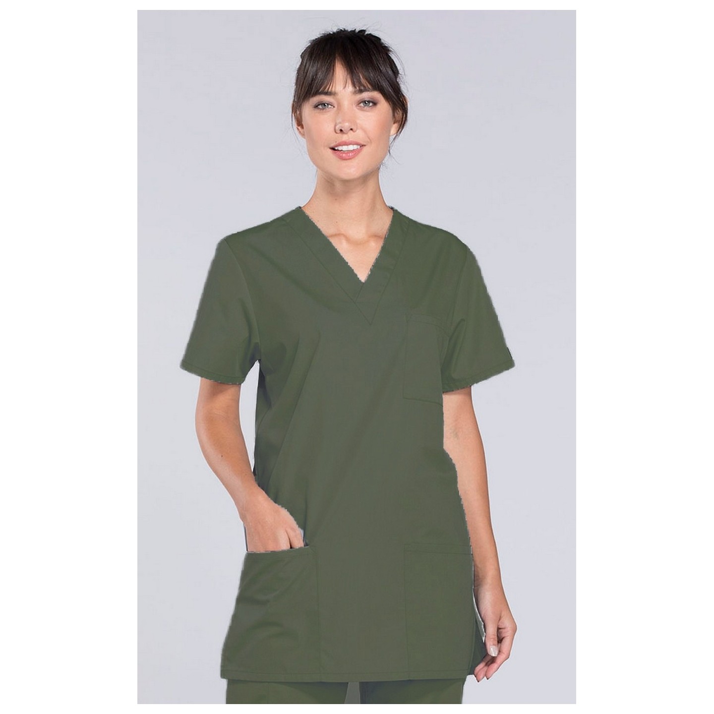 4876 Workwear Originals Unisex 3 Pocket V-Neck Top by Cherokee