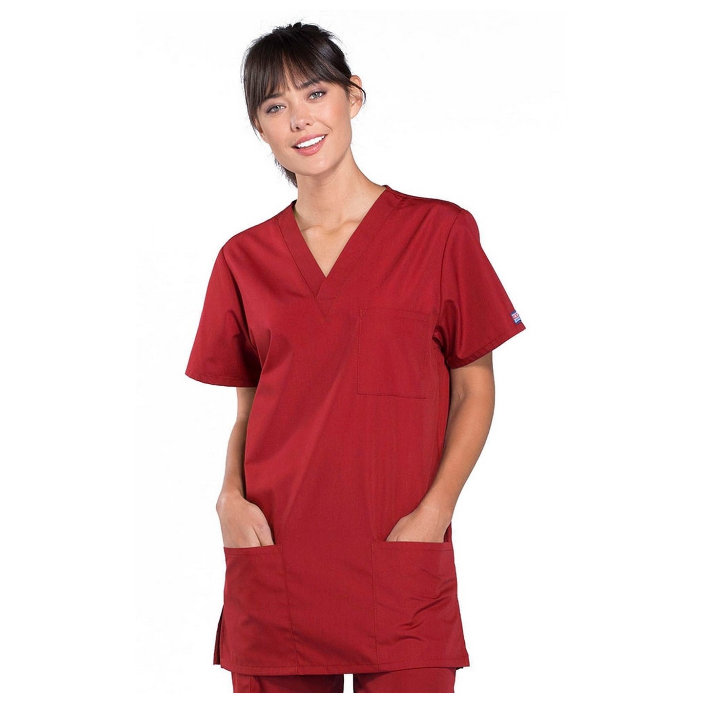 4876 Workwear Originals Unisex 3 Pocket V-Neck Top by Cherokee