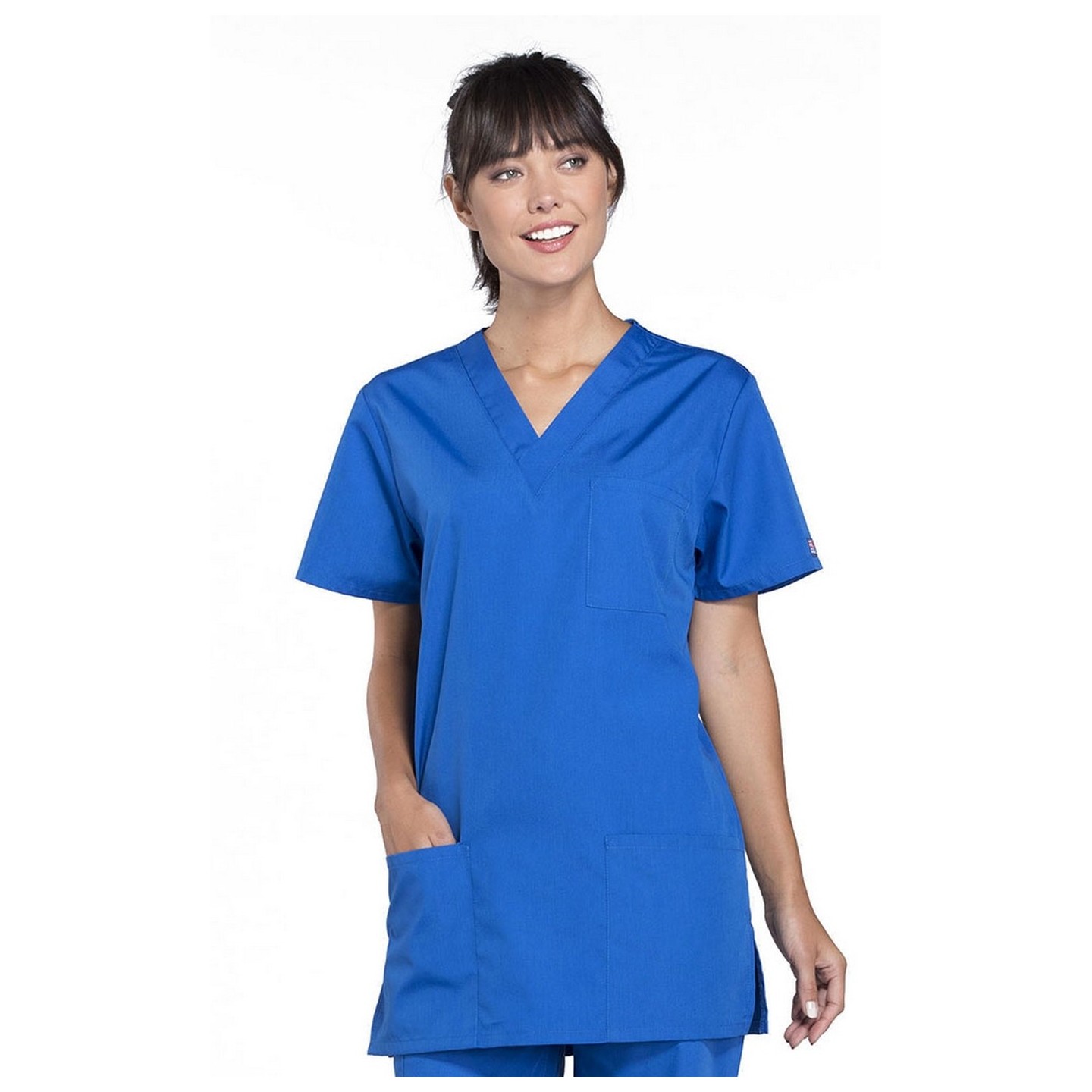 4876 Workwear Originals Haut à Col en V Unisexe avec 3 Poches par Cherokee