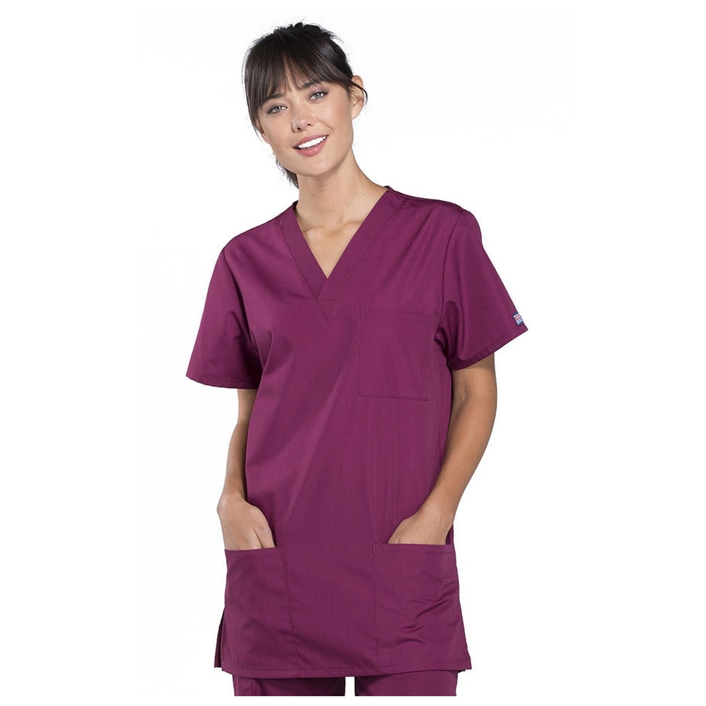 4876 Workwear Originals Unisex 3 Pocket V-Neck Top by Cherokee