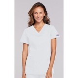 WW645 Workwear Originals V-Neck Top with Knit Panels by Cherokee