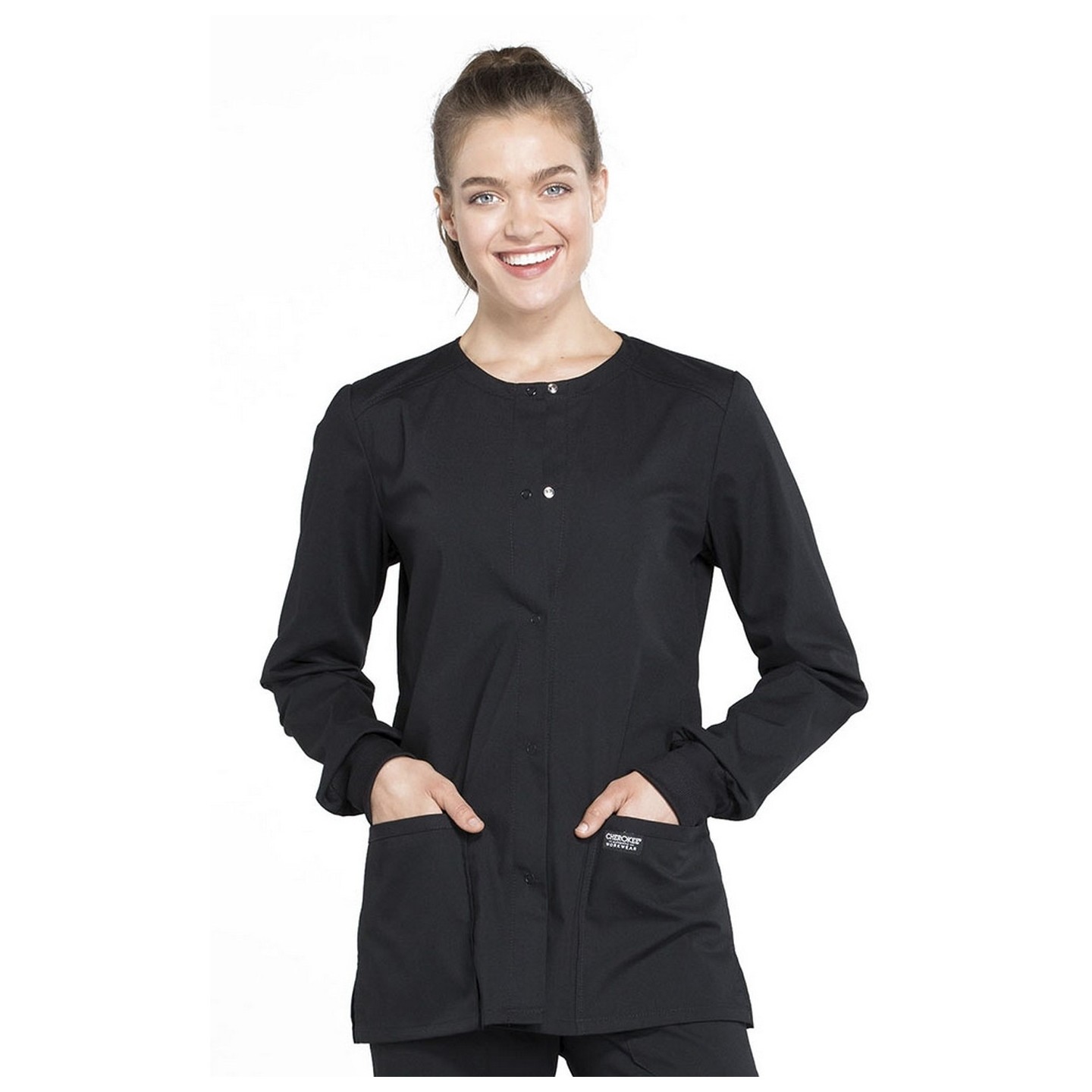 WW340 Workwear Professionals Veste d'Échauffement à Fermature de Pression avec 3 Poches par Cherokee