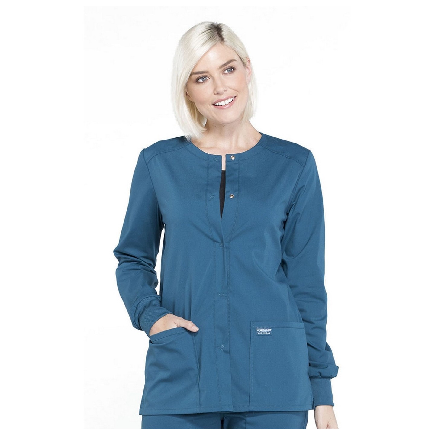 WW340 Workwear Professionals Veste d'Échauffement à Fermature de Pression avec 3 Poches par Cherokee