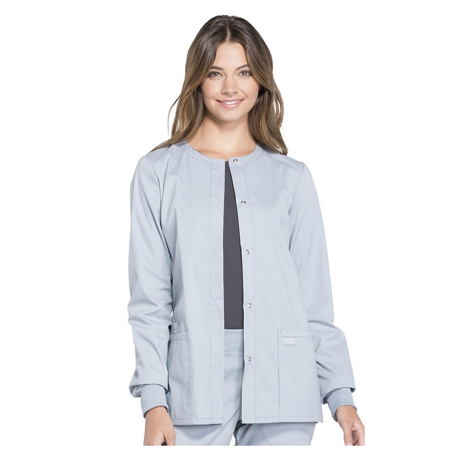 WW340 Workwear Professionals 3 Pocket Snap Front Jacket by Cherokee