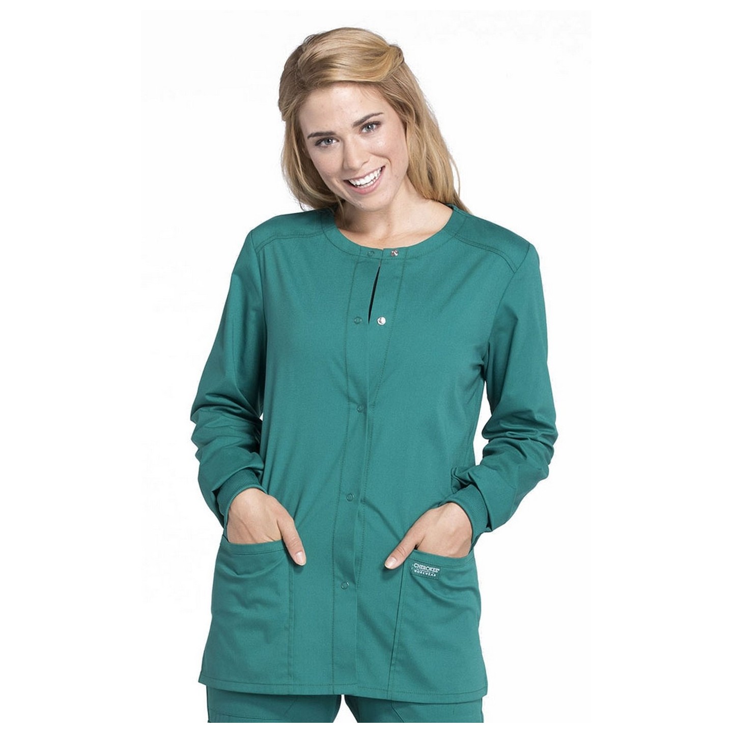 WW340 Workwear Professionals Veste d'Échauffement à Fermature de Pression avec 3 Poches par Cherokee