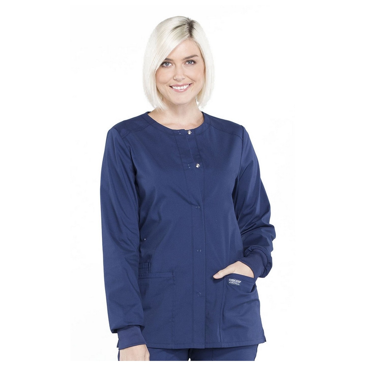 WW340 Workwear Professionals Veste d'Échauffement à Fermature de Pression avec 3 Poches par Cherokee