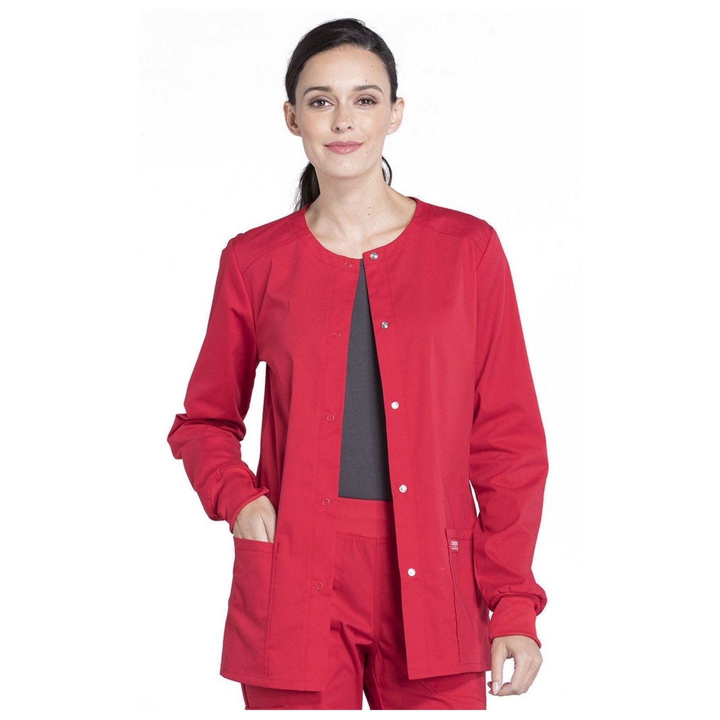 WW340 Workwear Professionals Veste d'Échauffement à Fermature de Pression avec 3 Poches par Cherokee