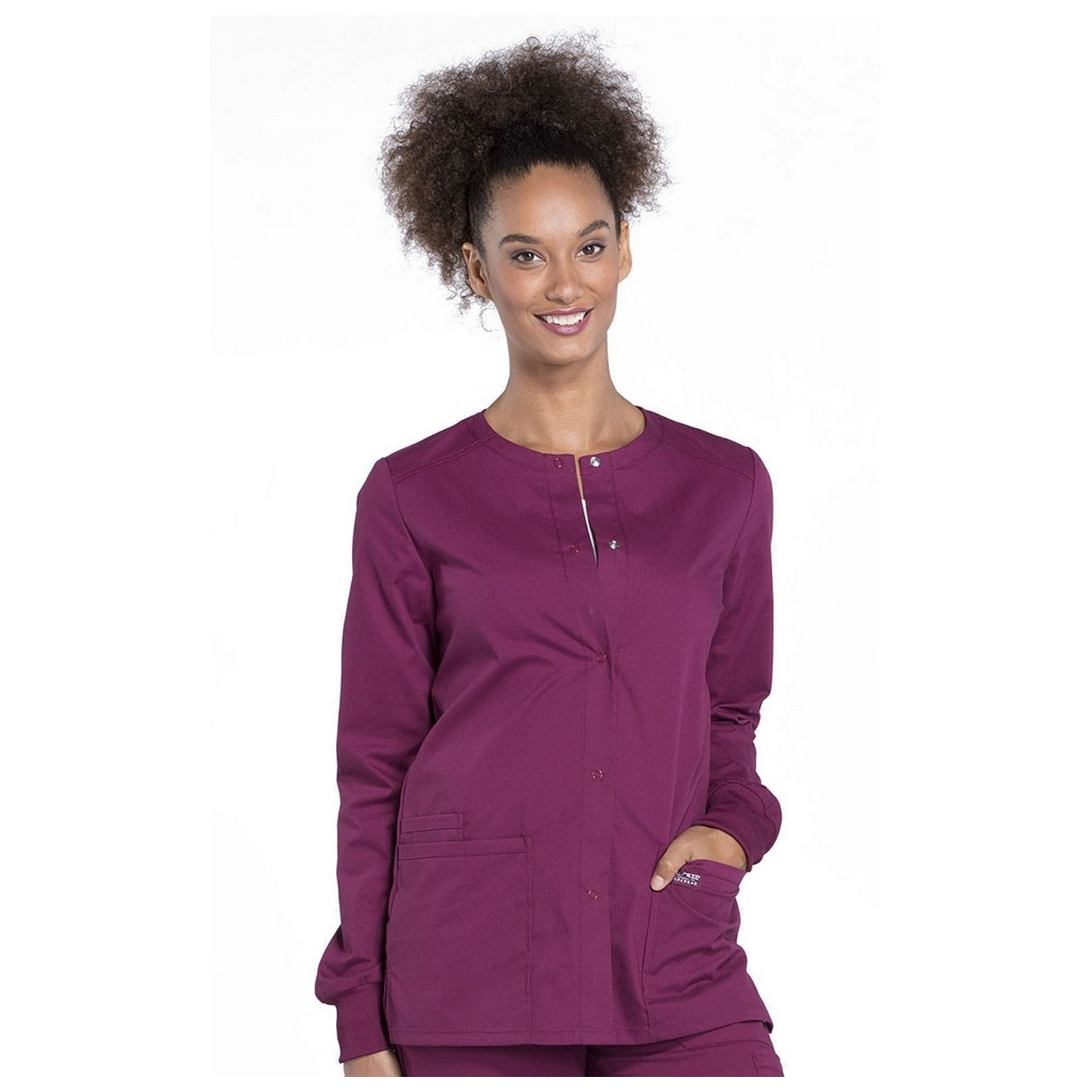 WW340 Workwear Professionals Veste d'Échauffement à Fermature de Pression avec 3 Poches par Cherokee