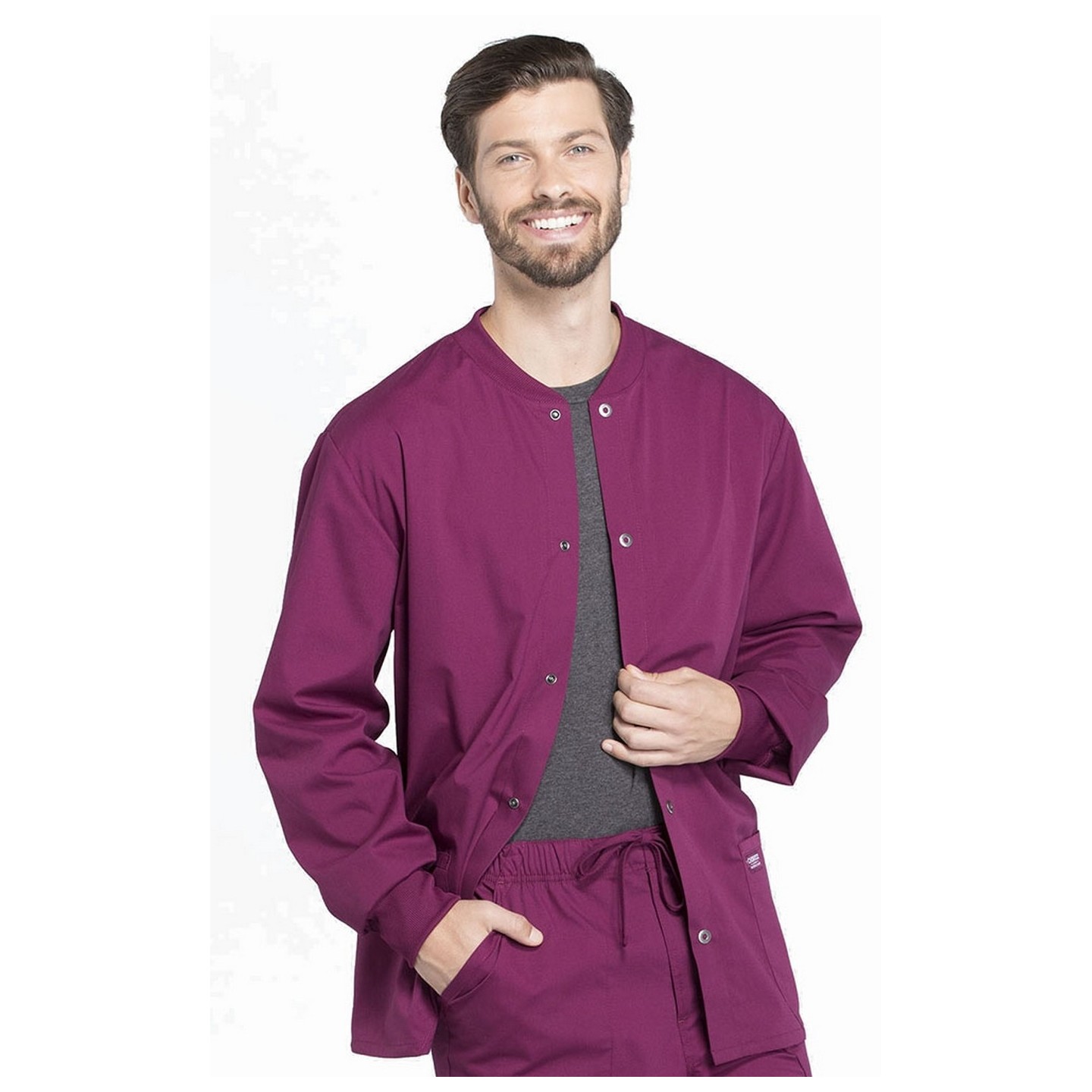 WW360 Workwear Professionals Men's Snap Front Jacket by Cherokee