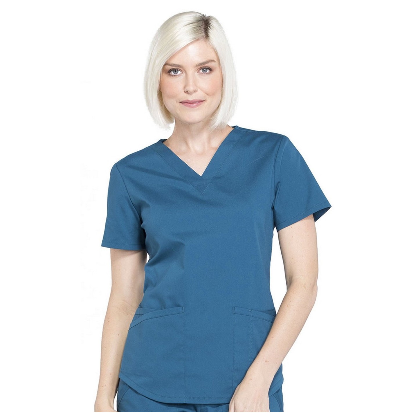 WW665 Workwear Professionals Haut à Col en V avec 3 Poches par Cherokee