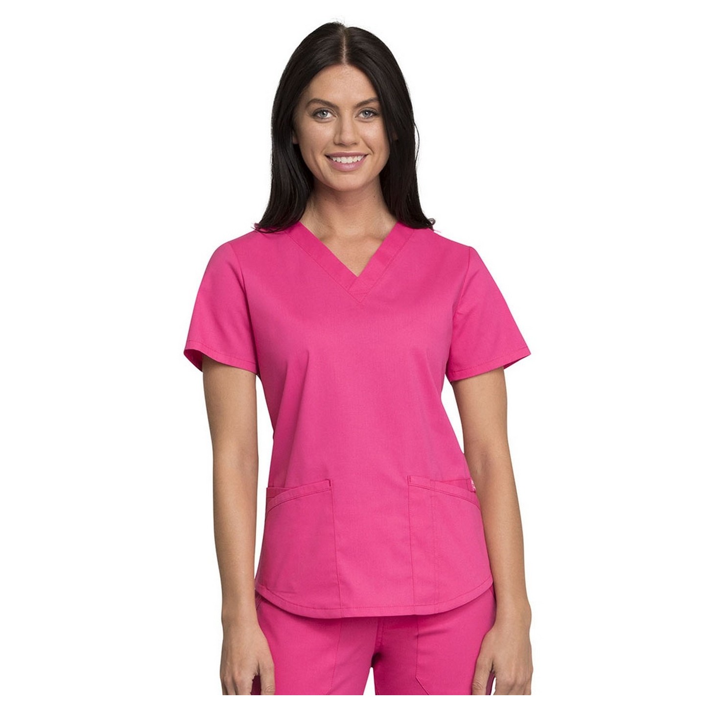 WW665 Workwear Professionals Haut à Col en V avec 3 Poches par Cherokee