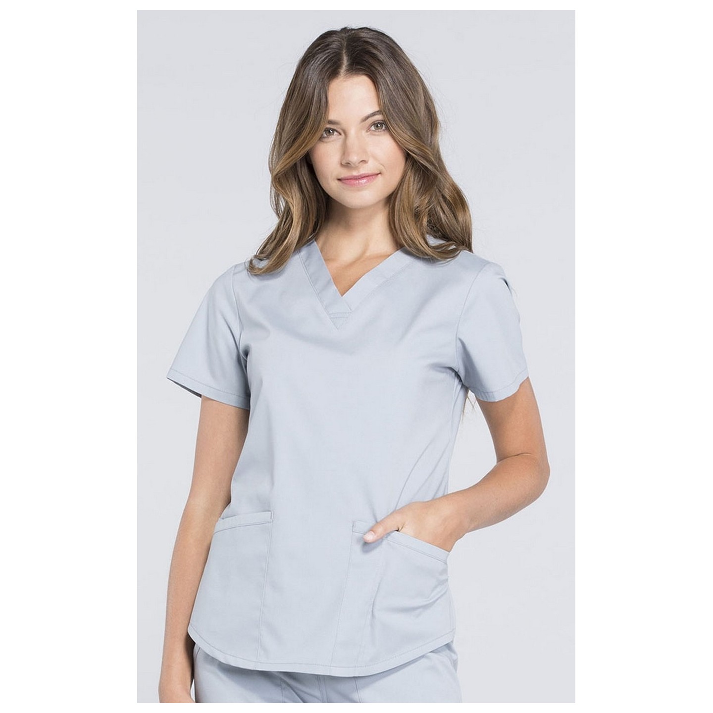 WW665 Workwear Professionals 3 Pocket V-Neck Top by Cherokee