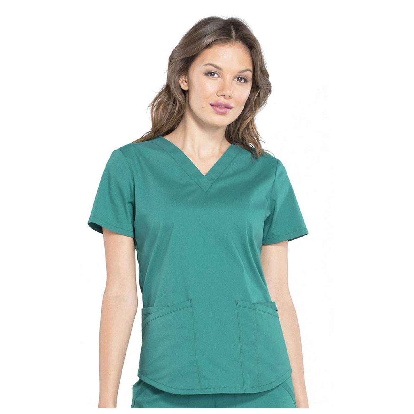 WW665 Workwear Professionals Haut à Col en V avec 3 Poches par Cherokee