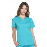 WW665 Workwear Professionals Haut à Col en V avec 3 Poches par Cherokee