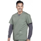 WW695 Workwear Professionals Haut à Col en V avec 4 Poches pour Hommes par Cherokee