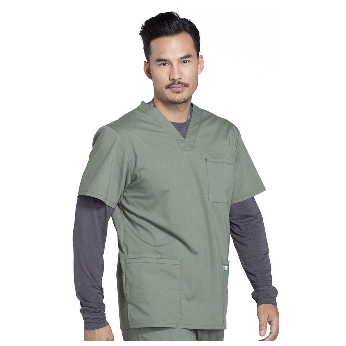 WW695 Workwear Professionals Men's 4 Pocket V-Neck Top by Cherokee