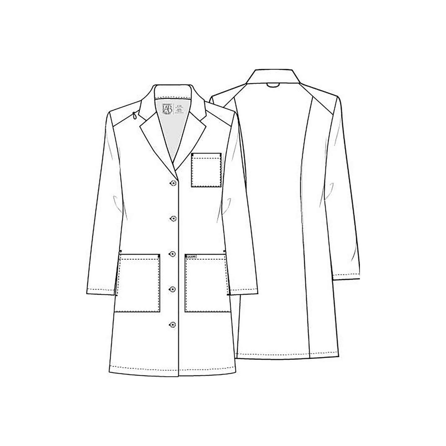 CK421 Project Lab 37" 3 Pocket Lab Coat by Cherokee