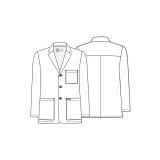 CK401 Project Lab Blouse de Laboratoire 30 po pour Hommes par Cherokee