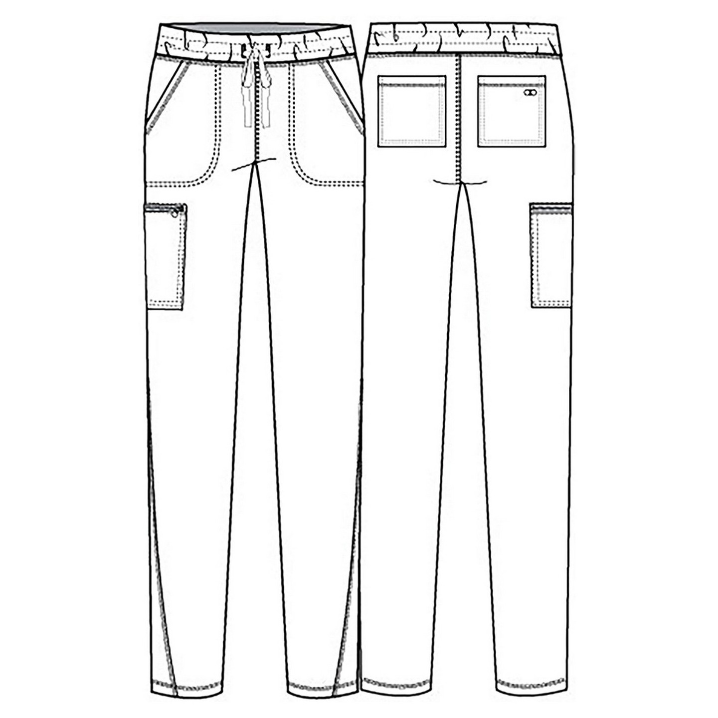 CKA184 Allura Pantalon avec 5 Poches à Jambe Effilée de Cherokee