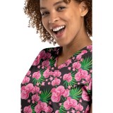 9810 Maevn Haut à Col en V Imprimé pour Femmes - Orchid Nights