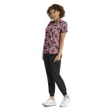 9810 Maevn Women's Printed V-Neck Top - Orchid Nights