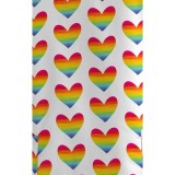 9810 Maevn Women's Printed V-Neck Top - Peace Love and Rainbows