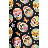 9810 Maevn Women's Printed V-Neck Top - Sugar Skull Dreams
