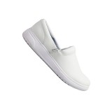 Melody White Chaussures Sans Lacets en Cuir Antidérapantes de Workwear Footwear par Cherokee